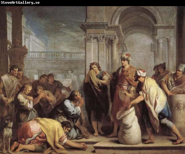 Jacopo Amigoni The Finding of Joseph's Cup in Benjamin's Bag